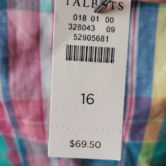 Talbot Madras Plaid Multicolor Lined Skirt Size 16 - Picture 3 of 9
